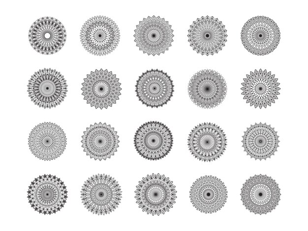 Priorità bassa del pacchetto di disegno di mandala ornamentale di lusso