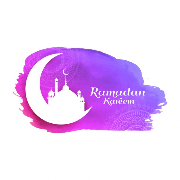 Priorità bassa dell&#39;acquerello decorativo astratto Ramadan Kareem