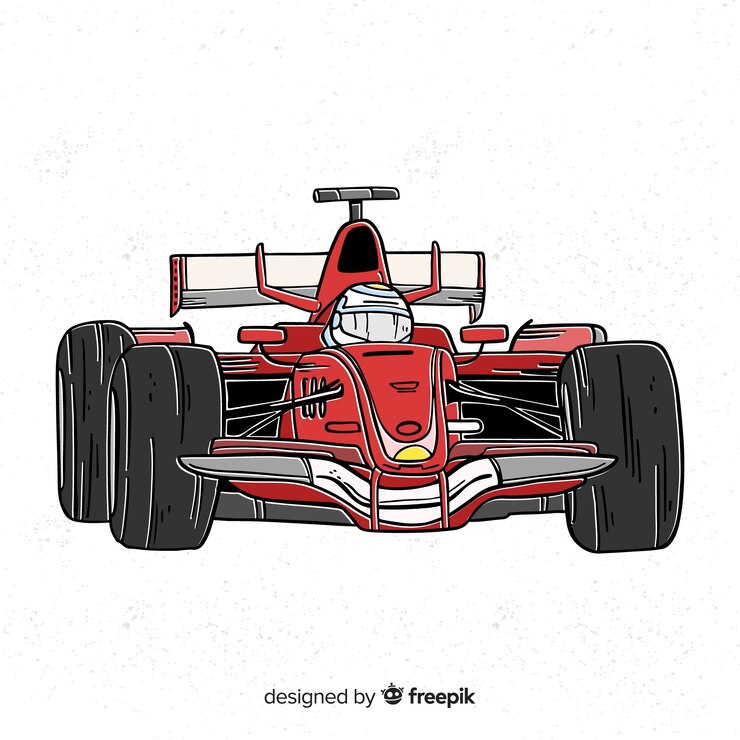 Vettore gratuito priorità bassa dell'automobile di formula 1 rossa