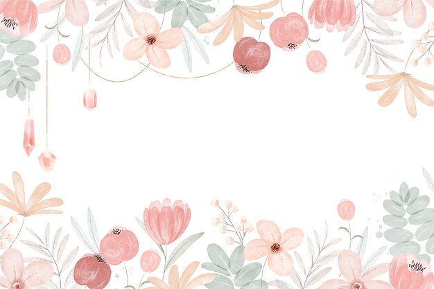 Priorità bassa dell'illustrazione dei fiori dell'acquerello