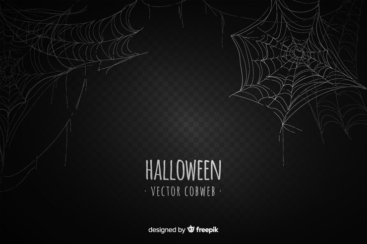 Vettore gratuito priorità bassa della ragnatela di halloween