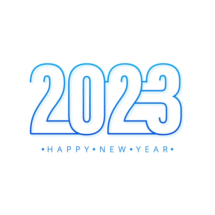 Vettore gratuito priorità bassa di celebrazione della carta di festa del nuovo anno 2023