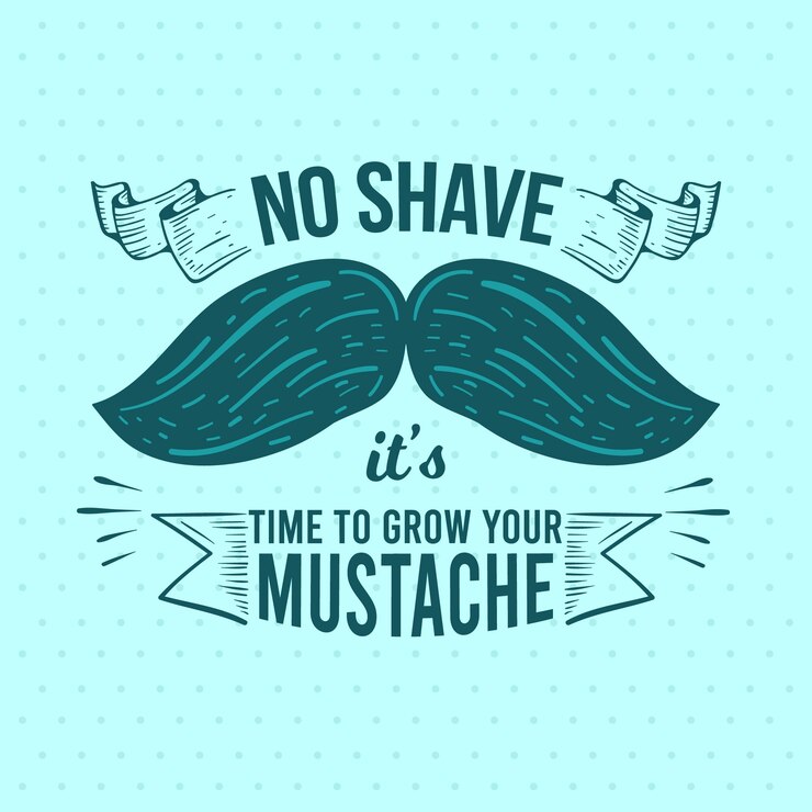 Vettore gratuito priorità bassa di disegno di movember con i baffi
