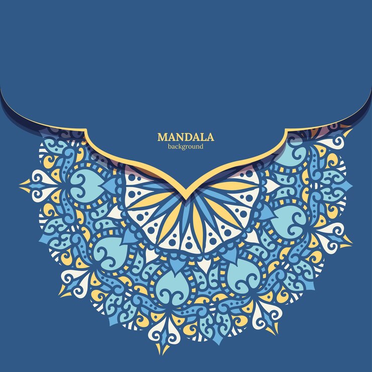 Vettore gratuito priorità bassa di disegno mandala colorato ornamentale di lusso