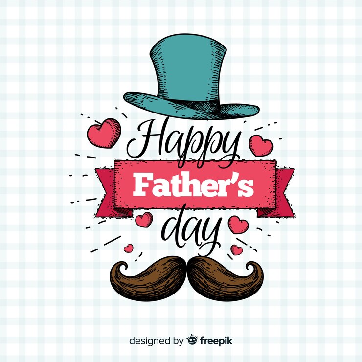 Vettore gratuito priorità bassa di festa del papà disegnata a mano