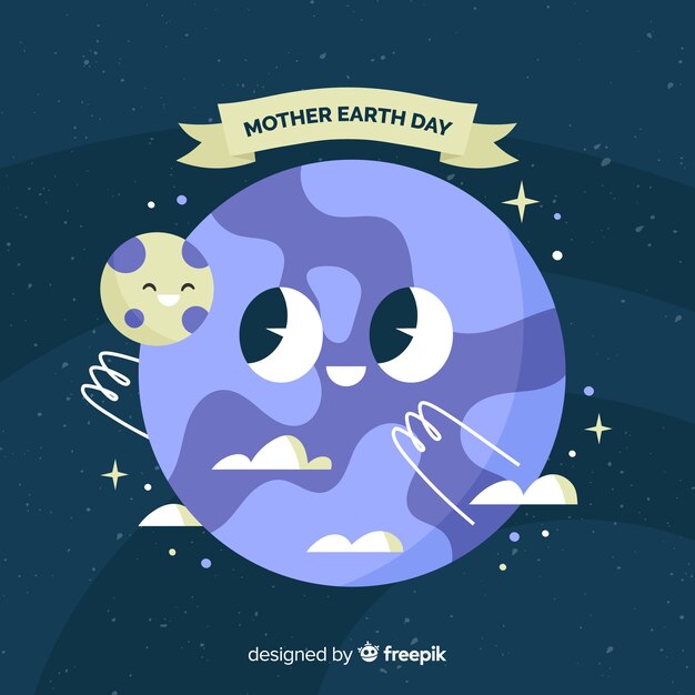 Priorità bassa di giorno di madre terra piatta