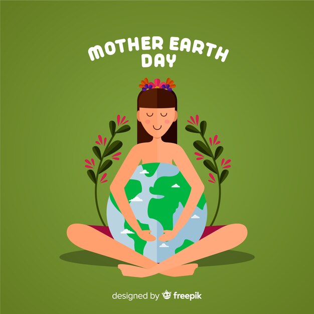 Priorità bassa di giorno di madre terra piatta