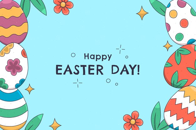 Priorità bassa di Pasqua disegnata a mano