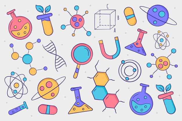 Priorità bassa di scienza disegnata a mano