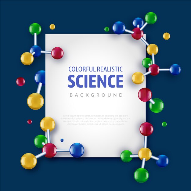 Priorità bassa di scienza realistica di atomi colorati