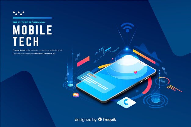 Priorità bassa di tecnologia isometrica dello smartphone di gradiente