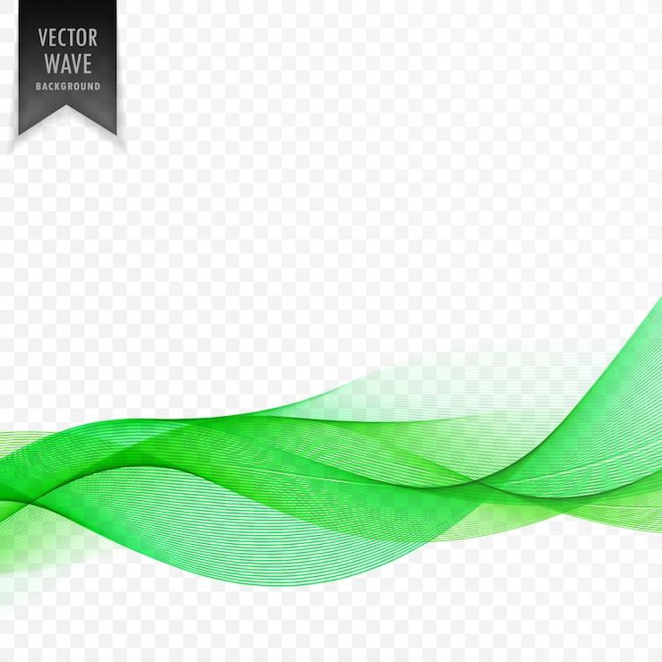 Vettore gratuito priorità bassa elegante dell'onda astratta verde