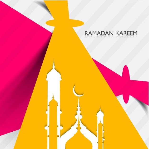 Vettore gratuito priorità bassa moderna del ramadan kareem