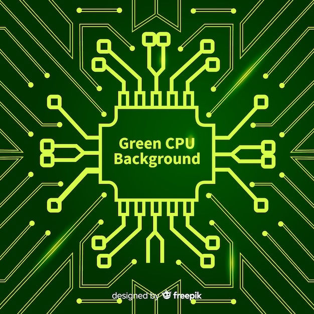 Priorità bassa verde moderna della cpu