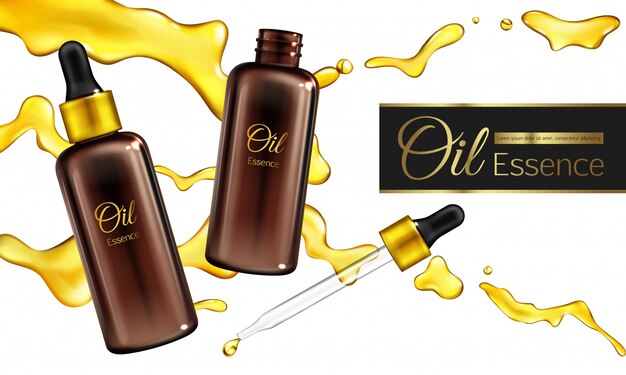 Prodotto di cosmetici naturali 3d banner di pubblicità vettoriale realistico, modello di manifesto promozionale
