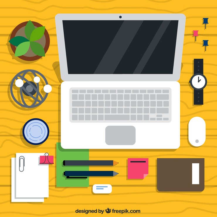 Vettore gratuito proffesional desk elements collection