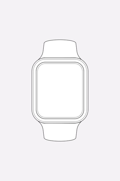 Profilo di Smartwatch, illustrazione vettoriale del dispositivo di monitoraggio della salute