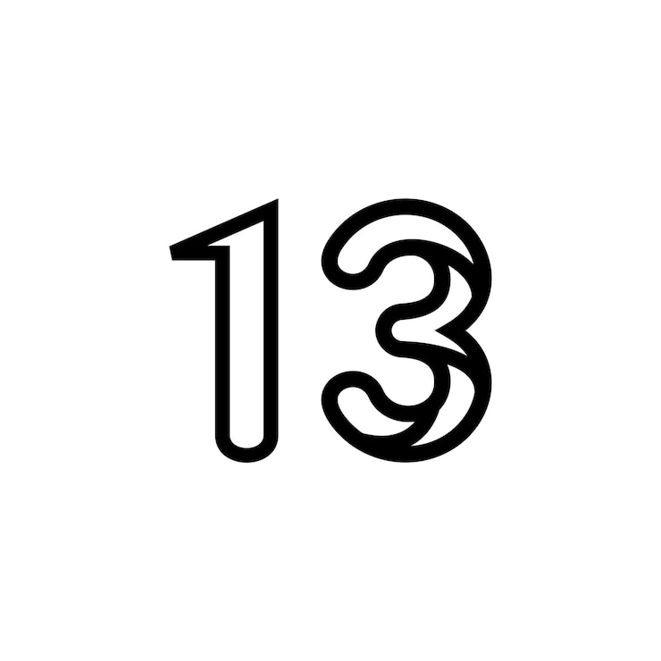 Vettore gratuito progettazione del logo con disegno numerico vettoriale