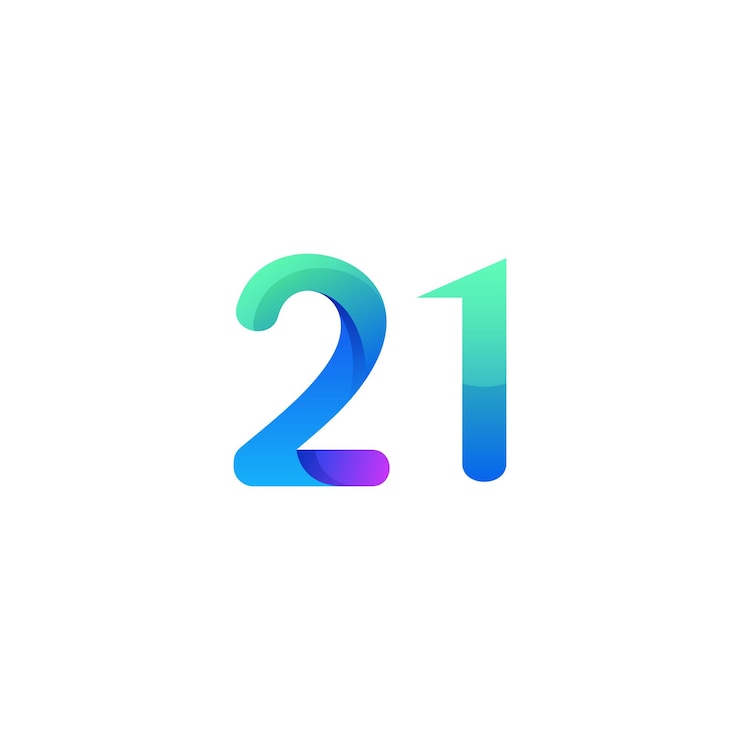 Vettore gratuito progettazione del logo del numero di gradiente vettoriale