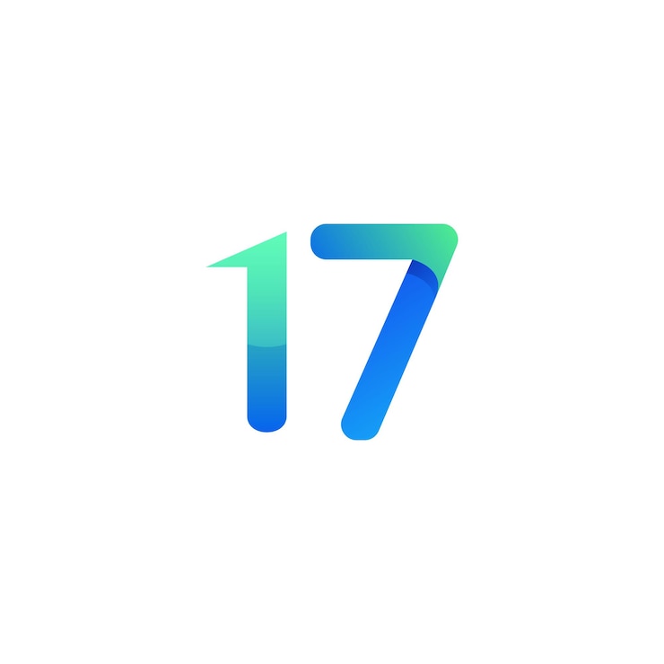 Vettore gratuito progettazione del logo del numero di gradiente vettoriale