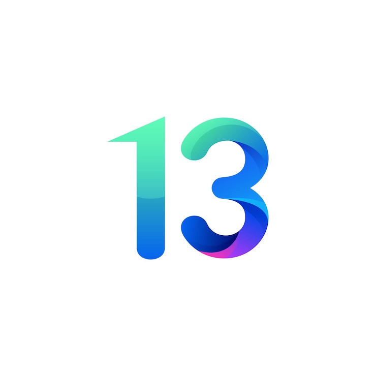 Vettore gratuito progettazione del logo del numero di gradiente vettoriale