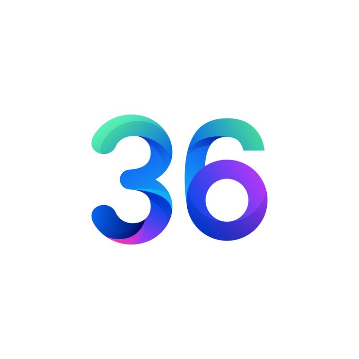 Vettore gratuito progettazione del logo del numero di gradiente vettoriale