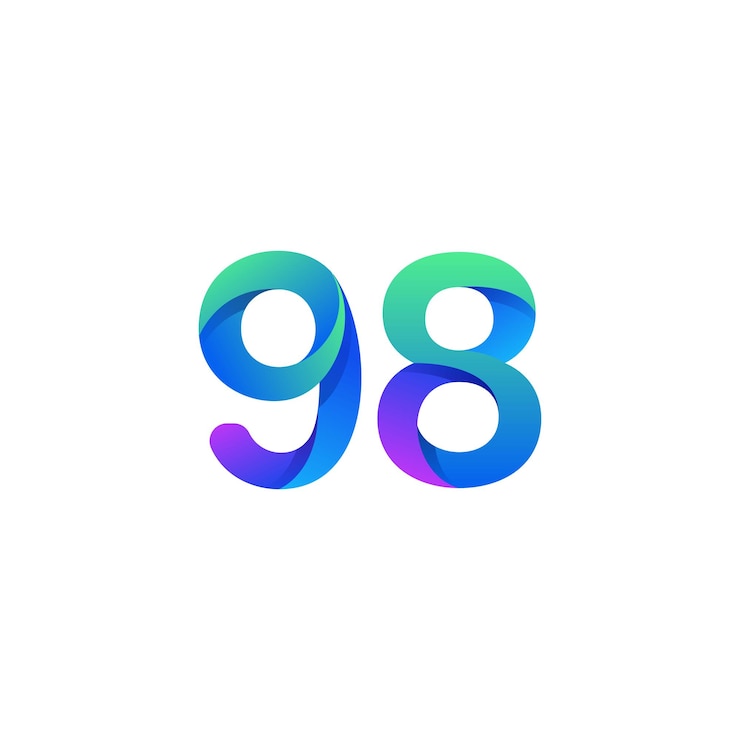 Vettore gratuito progettazione del logo del numero di gradiente vettoriale