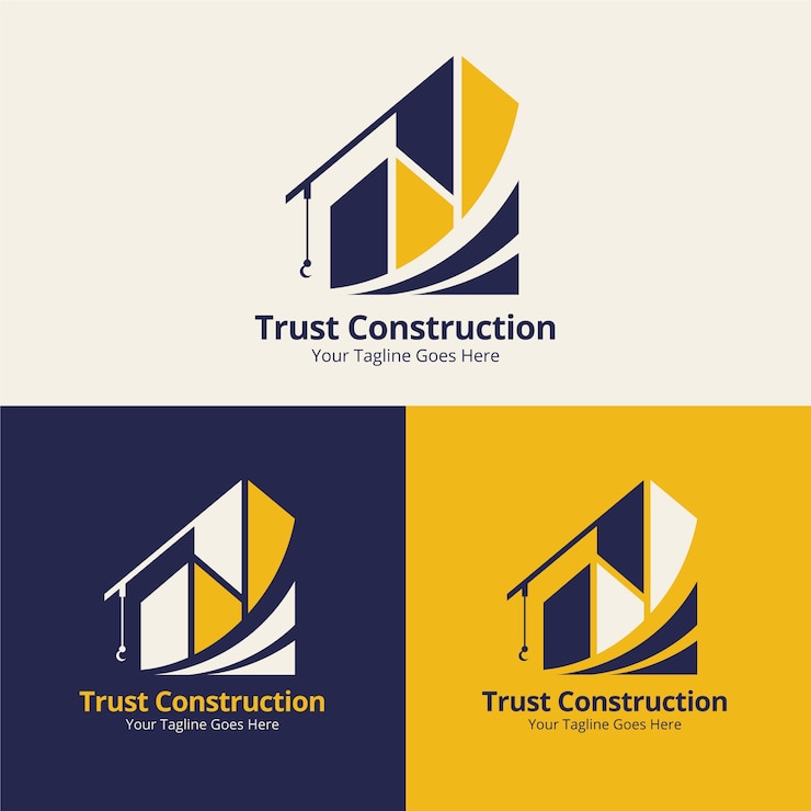 Vettore gratuito progettazione del logo della costruzione