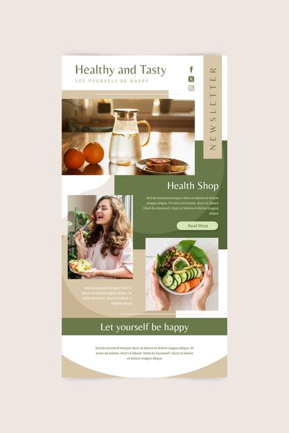 Progettazione del modello della newsletter