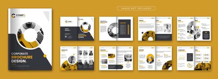Vettore gratuito progettazione del modello di brochure del profilo aziendale aziendale