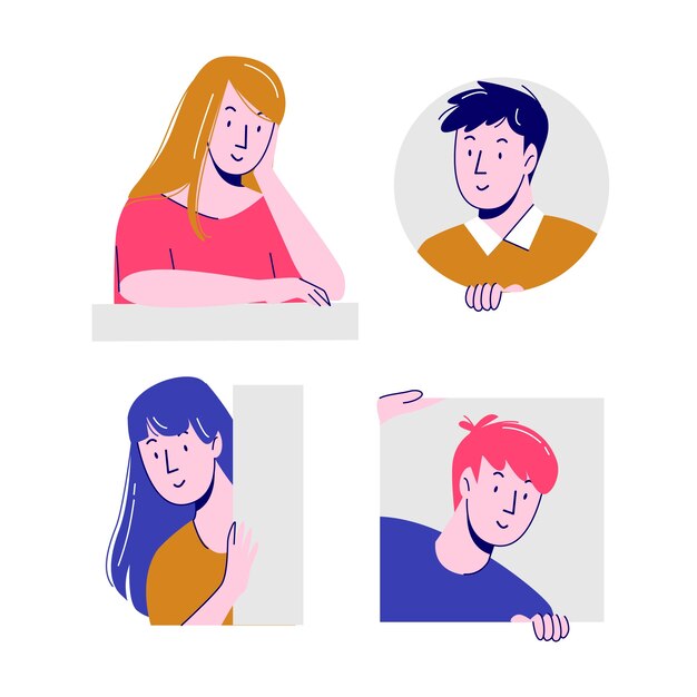 Progettazione dell'illustrazione con la raccolta di pigolio della gente