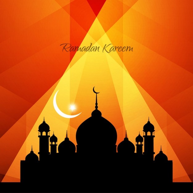 Vettore gratuito progettazione dello sfondo di saluto al ramadan