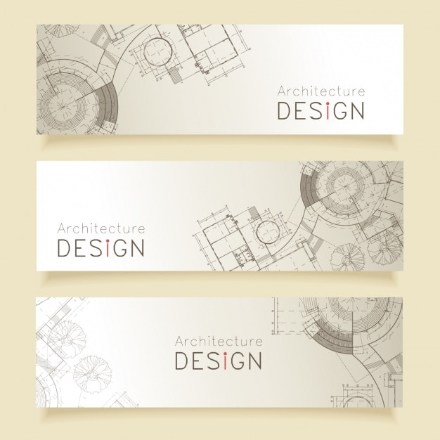 Vettore gratuito progettazione di banner di architettura