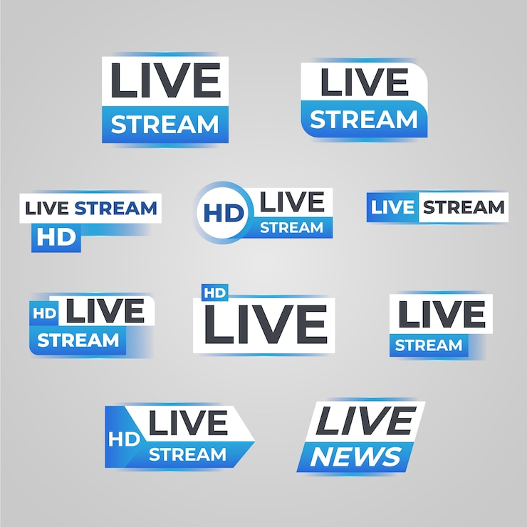 Vettore gratuito progettazione di banner di notizie in streaming live