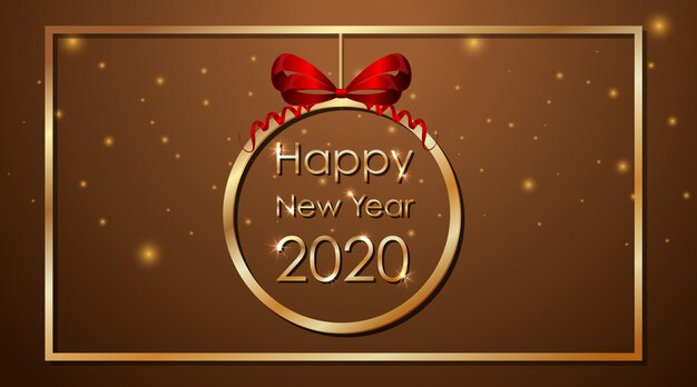 progettazione di biglietti di auguri per il nuovo anno 2020