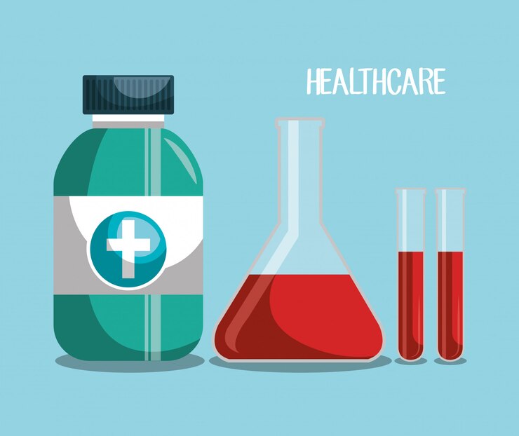 Vettore gratuito progettazione di cure mediche
