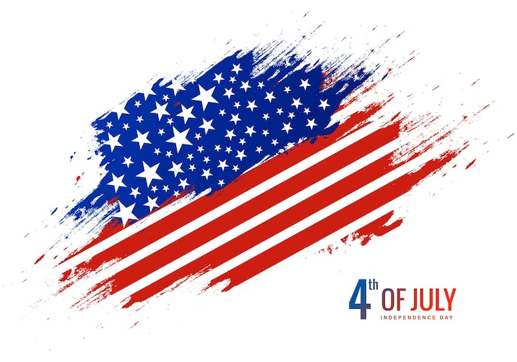 Vettore gratuito progettazione di festa nazionale della priorità bassa della bandiera americana
