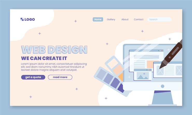 Vettore gratuito progettazione di modelli di web designer