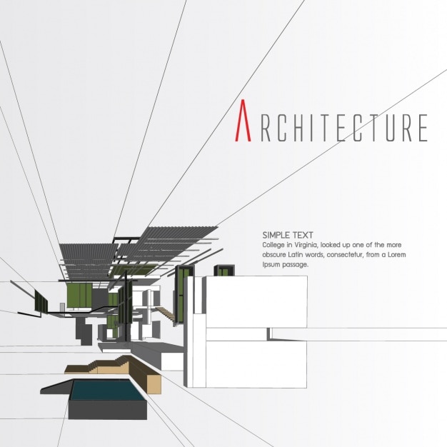 Vettore gratuito progettazione di sfondo architettonico