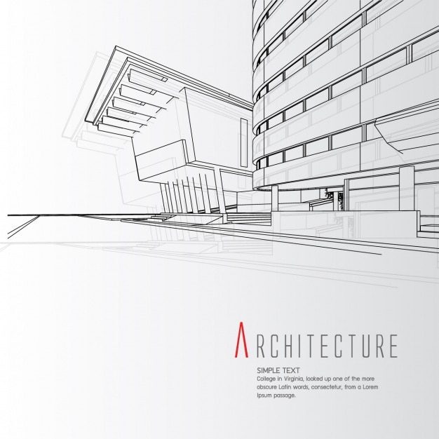 Vettore gratuito progettazione di sfondo architettonico
