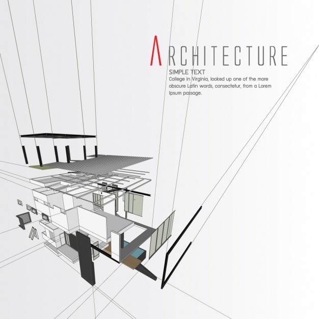 Vettore gratuito progettazione di sfondo architettonico