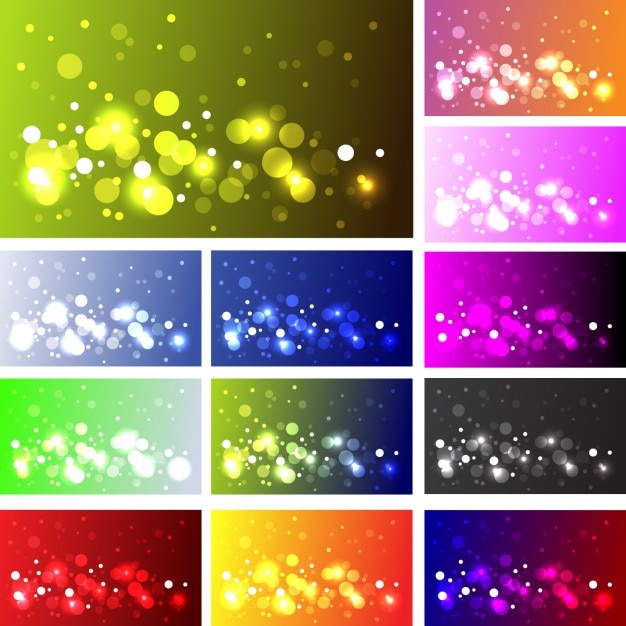 Vettore gratuito progettazione diversi effetti bokeh