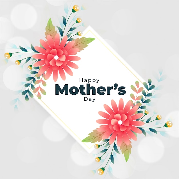 Progettazione felice del fondo della decorazione del fiore di giorno di madri