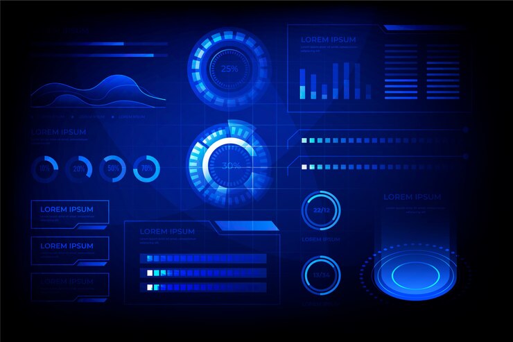 Vettore gratuito progettazione futuristica infographic professionale