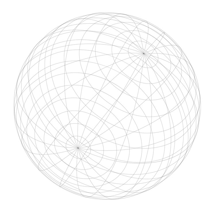 Vettore gratuito progettazione grafica astratta della griglia della sfera geometrica