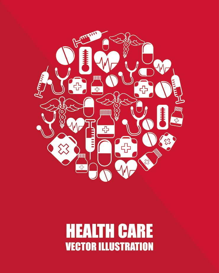 Vettore gratuito progettazione grafica sanitaria