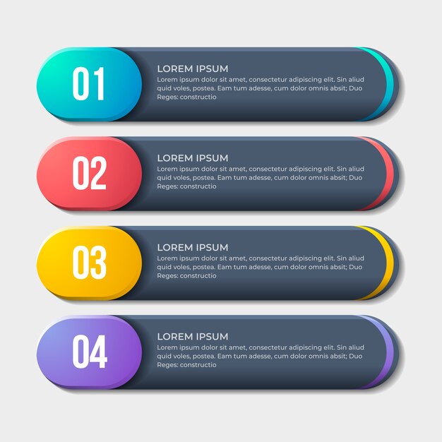 Progettazione infografica con passaggi