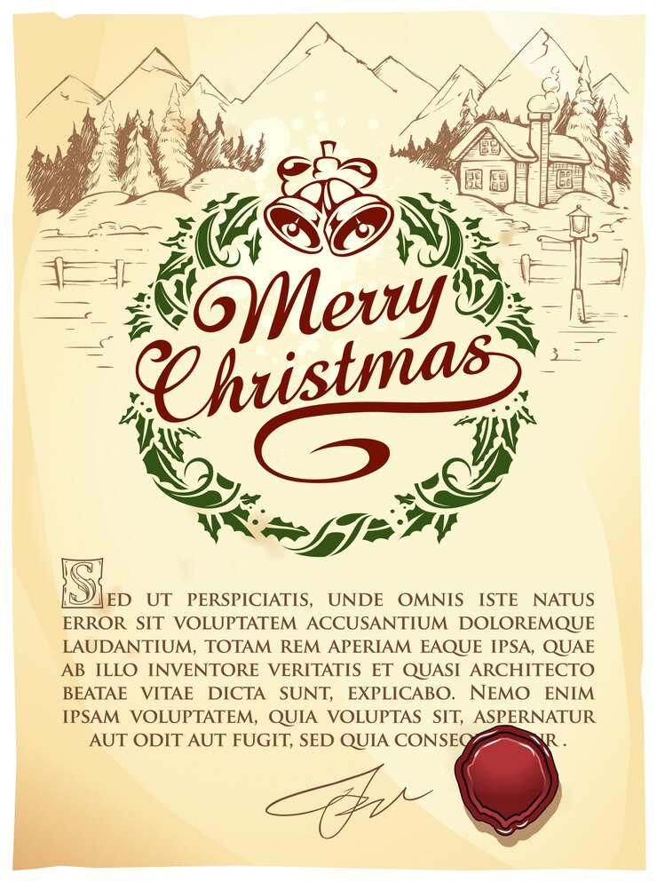 Vettore gratuito progettazione poster poster natale