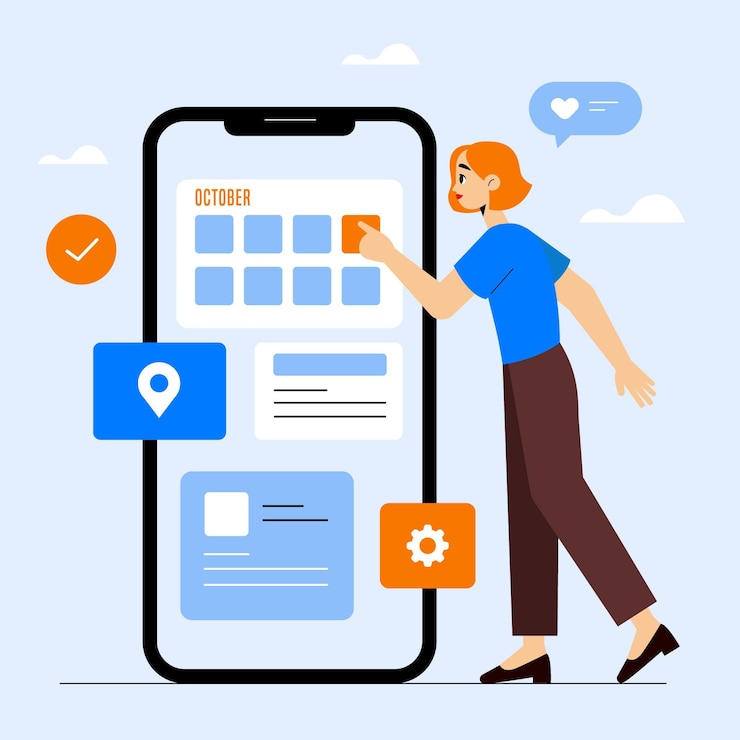 Vettore gratuito progettazione prenotazione appuntamenti