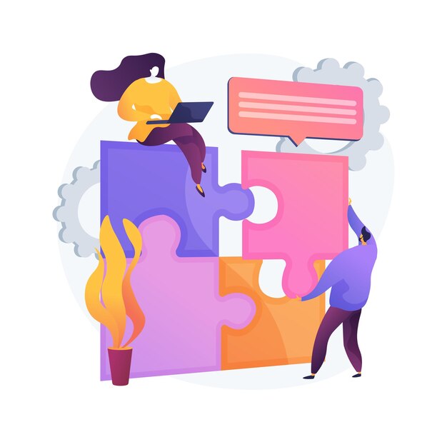 Progettazione struttura matrice concetto astratto illustrazione vettoriale. Rappresentazione visiva del progetto, analisi del sistema, gestione del progetto, team organizzativo, componente del prodotto, metafora astratta del timeframe.